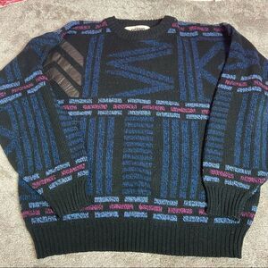 vintage acrylic 80’s geometric cosby style sweater unisex